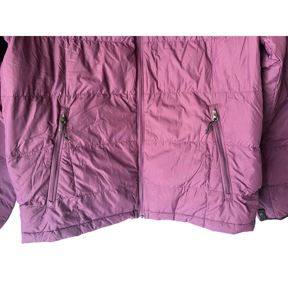 The North Face 550 Down Puffer Jacket Mens Large Purple Black Full Zip